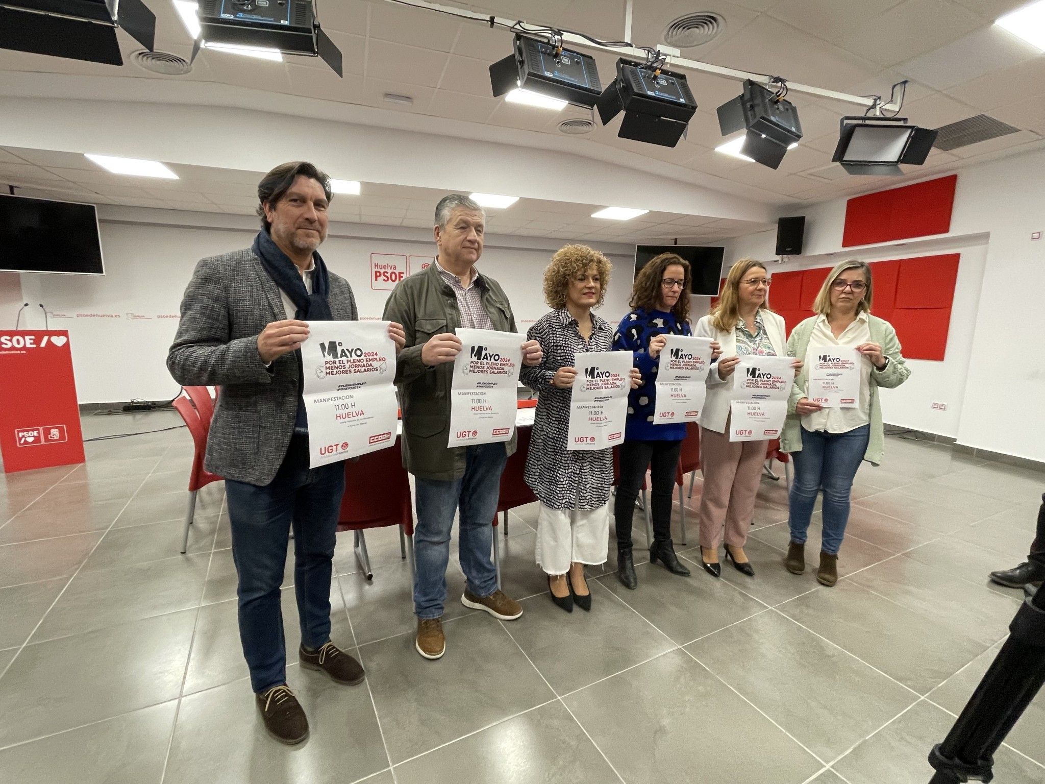 PSOE, UGT y CCOO llaman a la participación el 1 de Mayo para «cuidar la democracia» y los derechos laborales