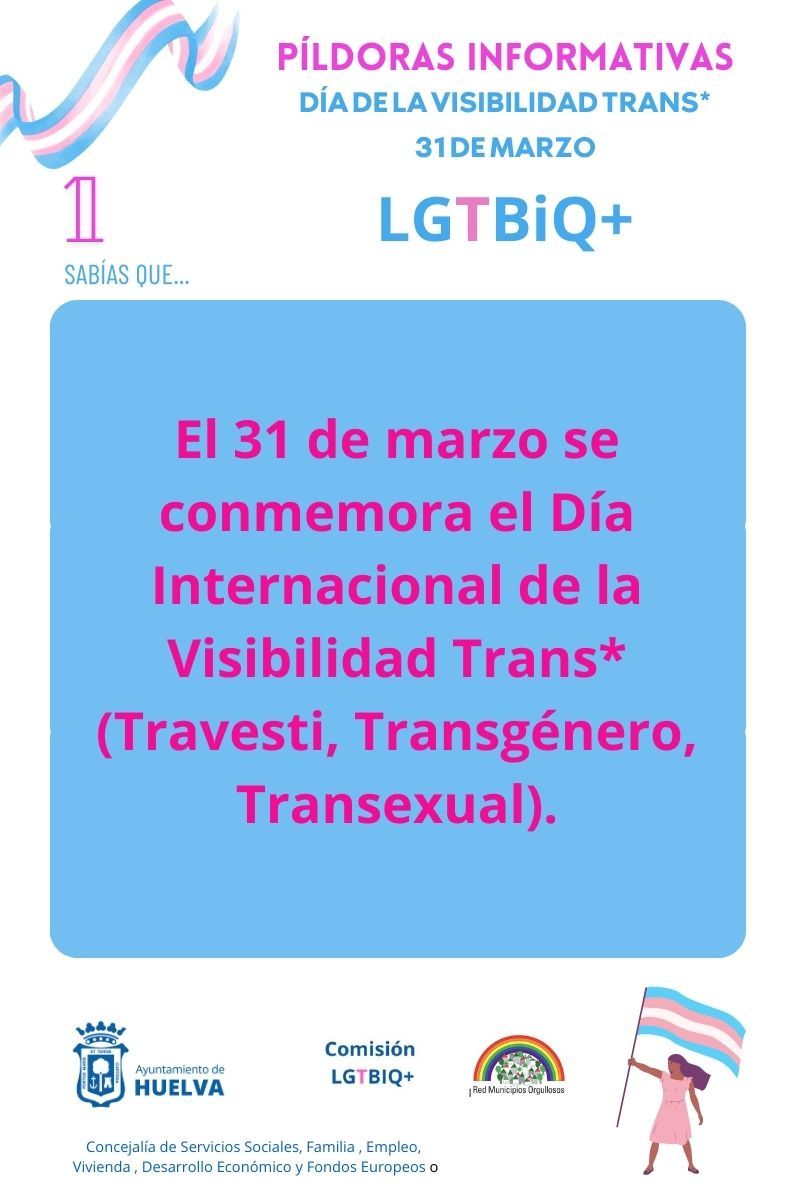 El Ayuntamiento de Huelva llama “travestis” a las personas trans en el Día Internacional de la Visibilidad del colectivo