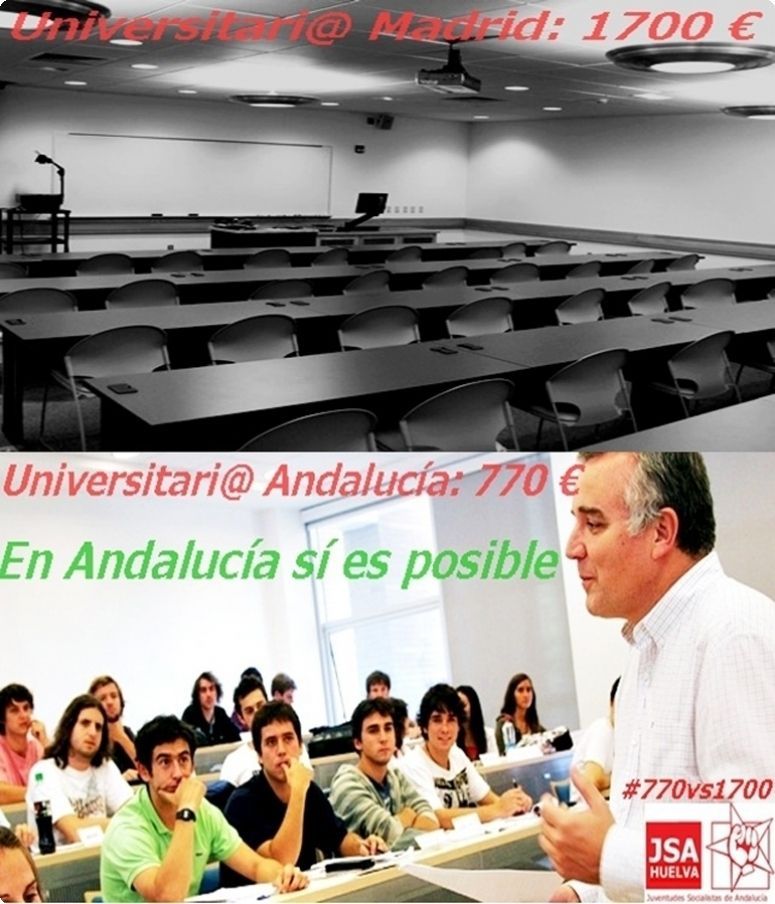 PSOE señala que los universitarios son los grandes castigados por el PP y destaca el esfuerzo de la Junta por amortiguar recortes